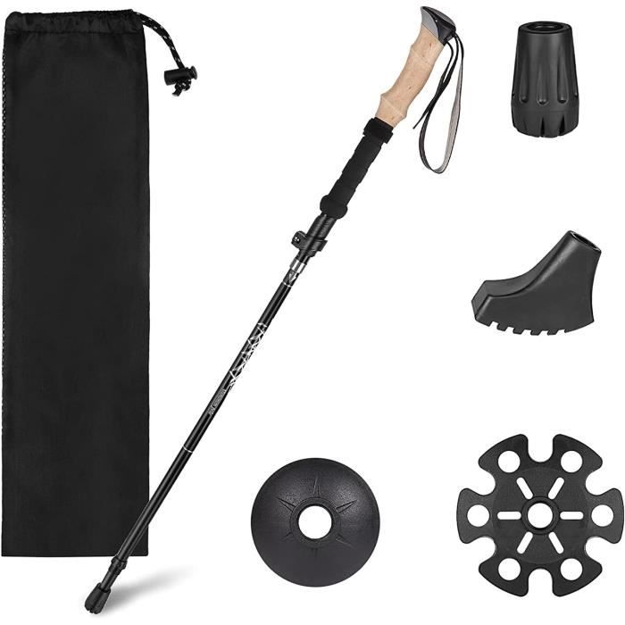 Bâtons de Randonnée Bâtons de Marche Nordique Pliables Légers avec Tout Terrain Accessoires Bâtons de randonnée réglables 110 A41