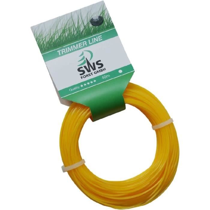 Fil De Coupe 2mm X 30m Pour Débroussailleuse - Corde Nylon Acier Robuste Pour Tondeuse Et Coupe-Bordure