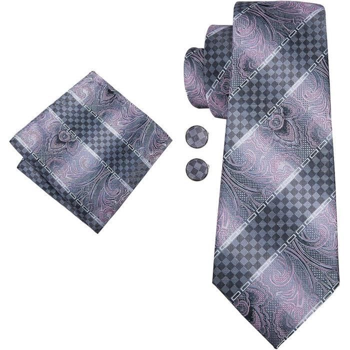 Cravate Homme Classique 6 Cm - Polyester à Rayures, Longueur 145 Cm, Pour Mariage, Affaires Ou Tenue Formelle