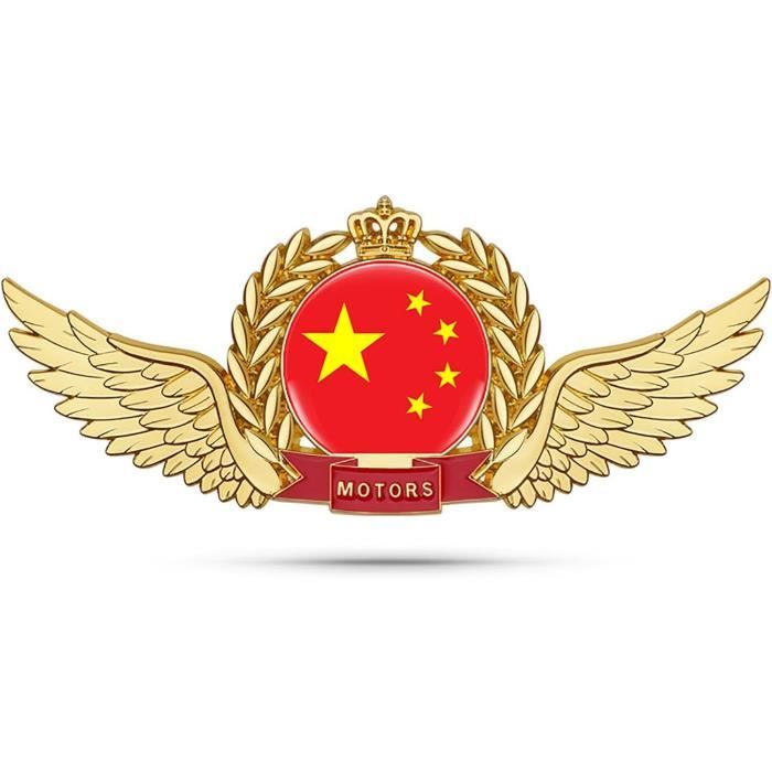 Autocollant De Voiture Insigne Autocollant Drapeau Chinois Ailes