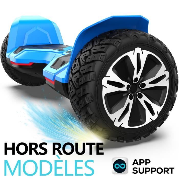 GYROOR Hoverboard Tout-terrain - 8.5 - APP - Double Moteur - Bluetooth -  Bleu - Cdiscount Sport
