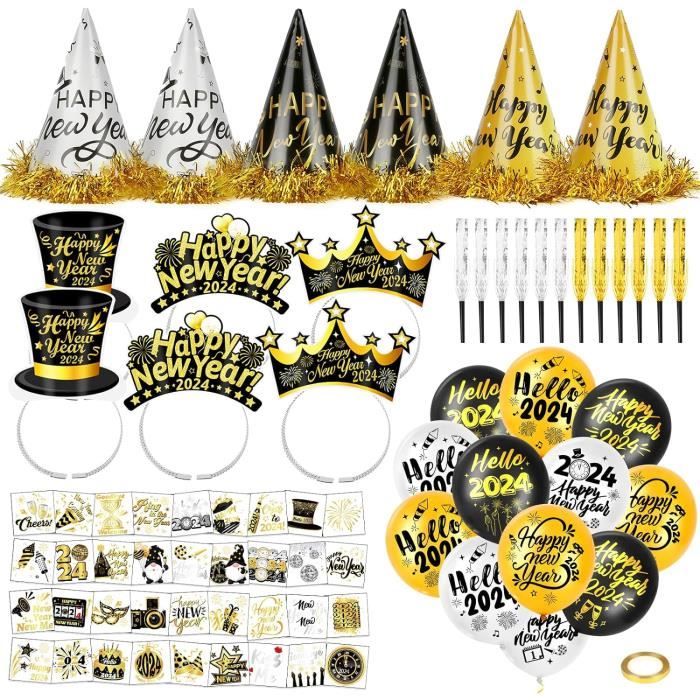 Lot De 2 Serre-Têtes Happy New Year - Accessoires De Cheveux Pour Fête Lot De 2 Serre-Têtes Happy New Year - Accessoires De Cheveux Pour Fête