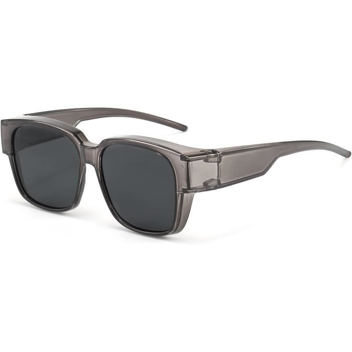 Surlunettes De Soleil Polarisante Lunette De Soleil Polarisee Pour Homme Femme Surlunette Solaire Pour Lunettes De Vue Anti u3039 Gris Achat Vente lunettes de soleil Neuf Cdiscount