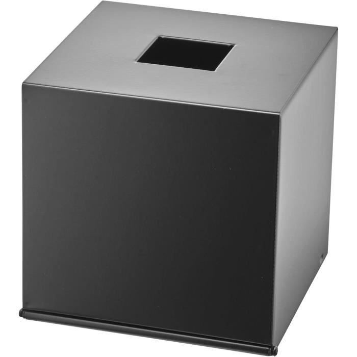 Lot De 2 Boîtes à Mouchoirs En Cuir Synthétique - Carré 12,7 Cm - Beige - Déco Intérieure Maison Bureau