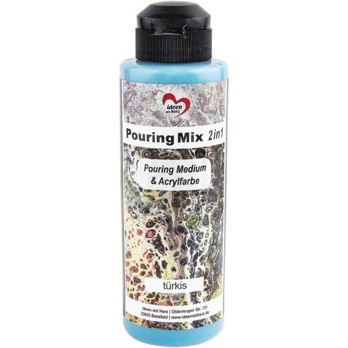 Pouring Mix 2en1,Medium de lissage et peinture acrylique,médium de
