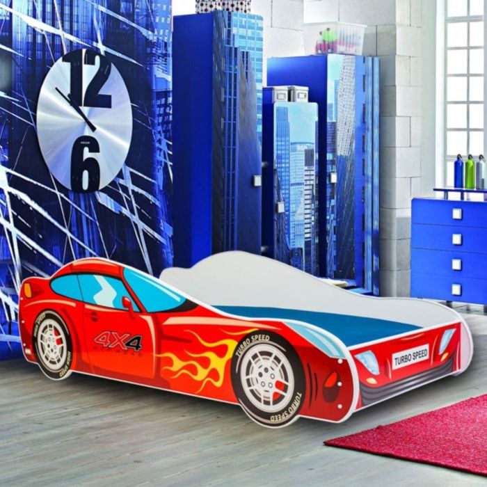 Lit pour enfant CARS 3 Lightning McQueen avec matelas en mousse 160 x 80 cm  - Cdiscount Maison