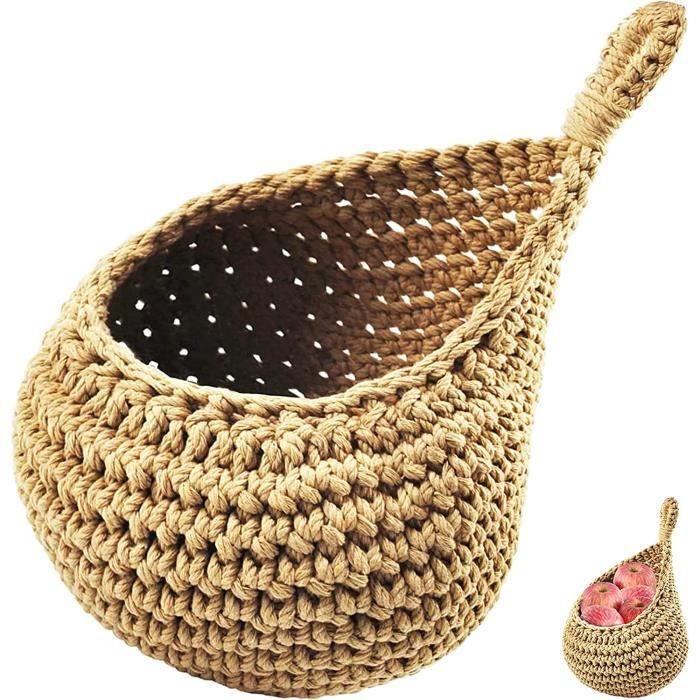 Panier En Osier Tressé – Sac à Fruits Pratique Pour Courses Ou Déco