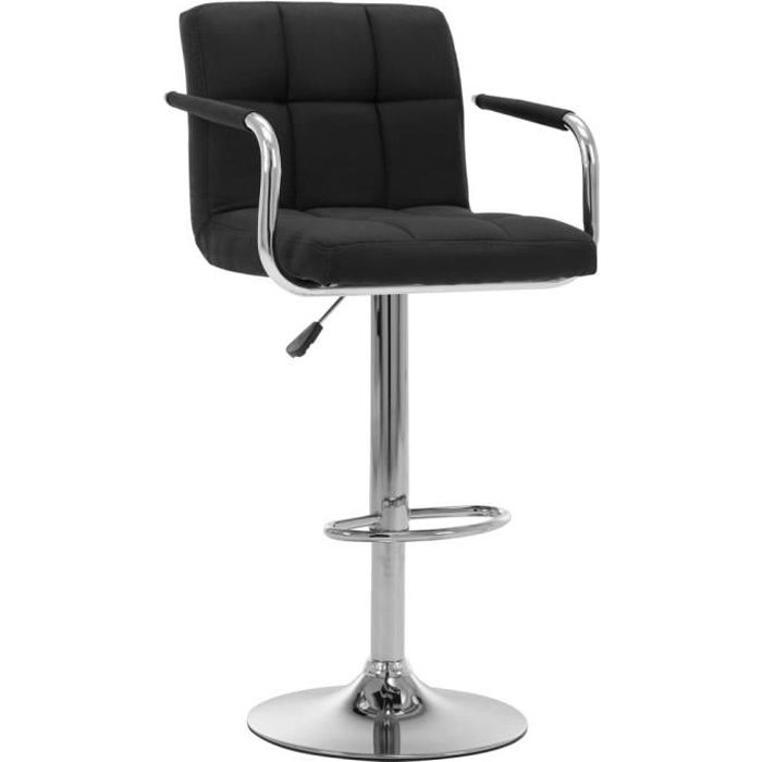 Elégant - Mode Tabouret de bar Tabouret Haut industriel - Fauteuil Chaises de bar Noir Tissu3786