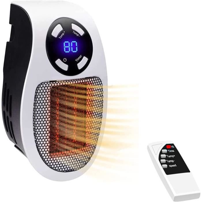 500 Watts Céramique Radiateur Soufflant Mini Radiateur Soufflant Economique  Portable Radiateur Plug-in Heater Avec