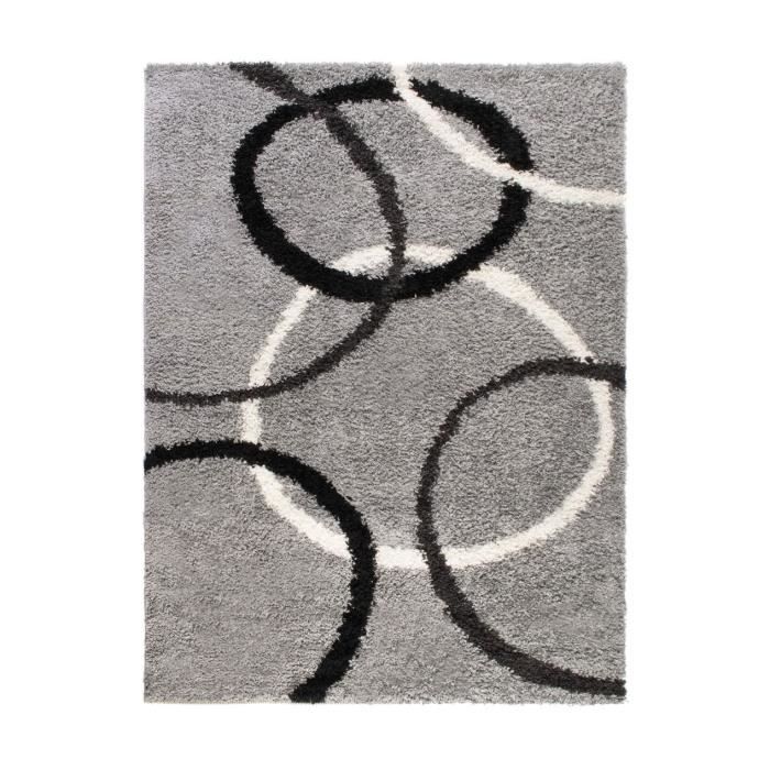 livy tapis de salon contemporain 150x200 cm gris clair cdiscount maison