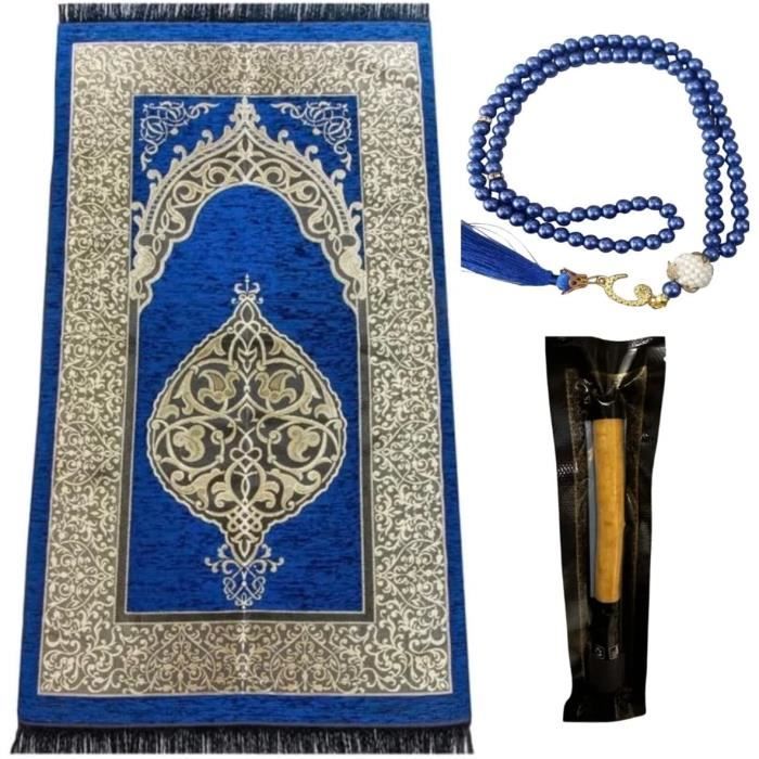 Coffret Cadeau Musulman : Tapis de Prière, Tasbih, Misvak
