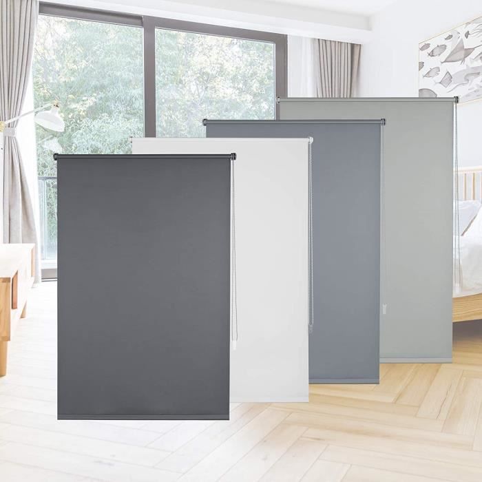 2 pcs]Stores occultants à ventouse, stores enrouleurs rétractables portables, rideaux occultants, sans perçage (40 cm x 125 cm) - Maison