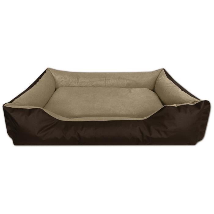 BedDog LUPI lit pour chien Panier corbeille coussin de chien [XXL env. 120x85cm MELANGE (brun/beige)]