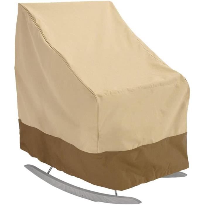 Housse De Protection Imperméable Pour Chaise à Bascule D'extérieur - Tissu Oxford 210D, Avec Bande élastique, 112x96x76 Cm - 3