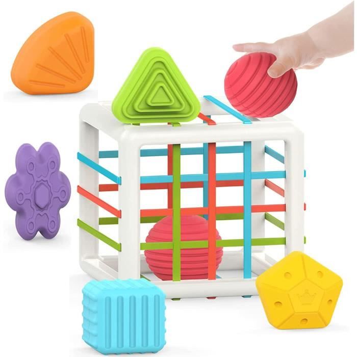 Fajiabao Cube d'Activité Bébé Jouet Bebe 1 an, Jouets Éveil Montessori 1 2  3 Ans