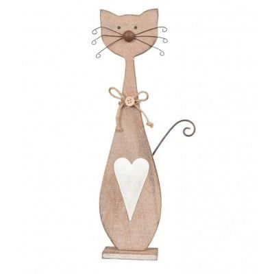 Decoration En Bois Forme Chat A Poser Achat Vente Objet Decoratif Cdiscount