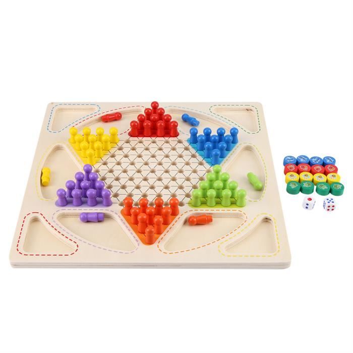 Chinois Checkers Board Jeu de Table Table Hexagonale Traditionnelle Stratégie Family Kids