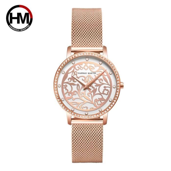 Montres Montres en strass pour femmes cadran avec gravure 3D motif