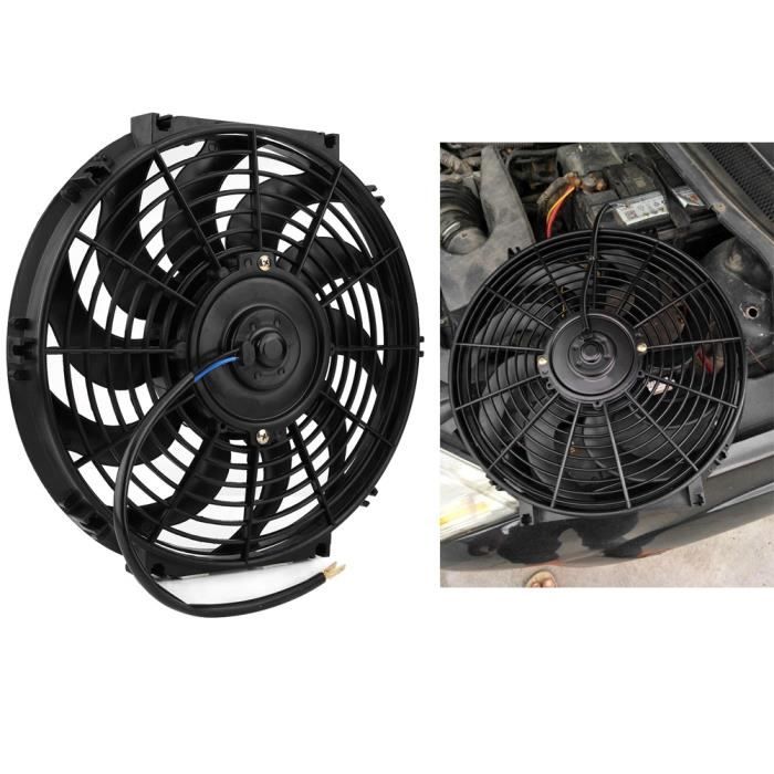 12V Ventilateur de Refroidissement de Moteur Voiture, 80W Ventilateur de Refroirdissement de Radiateur Electrique 12 Pouces avec10