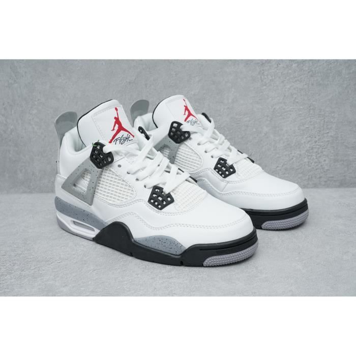 Air jordan 4 noir et outlet blanc