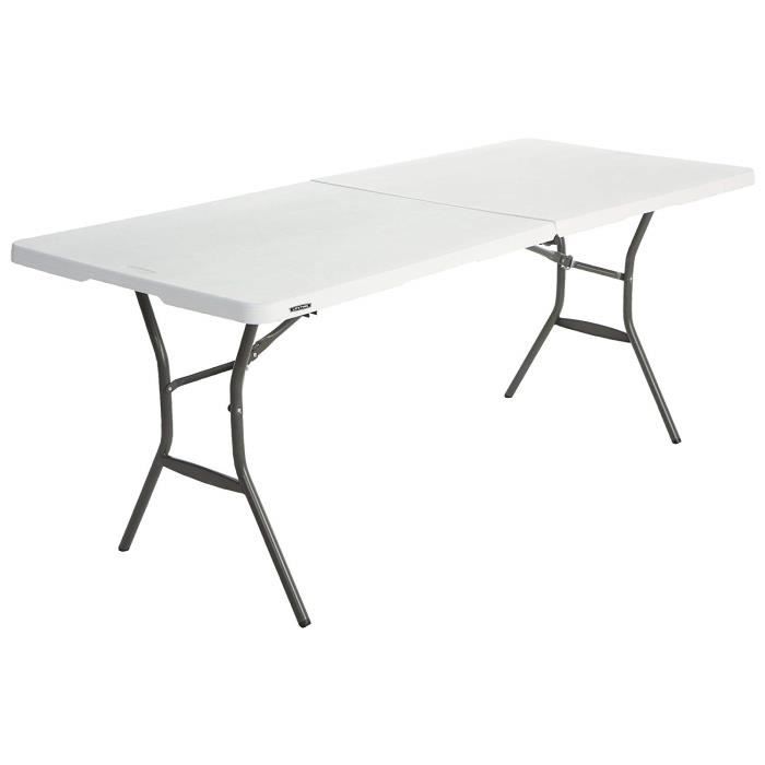 lifetime table pliante blanc granite 183 x 76 x 73,6 cm 80471