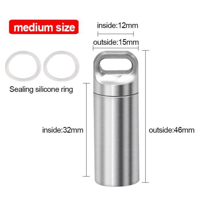 Lot De 2 Boîtes à Allumettes étanches En Acier Inoxydable – Avec Plaque De Friction, Compactes 6,5x4,6x1,5 Cm, Pour Camping Et Randonnée