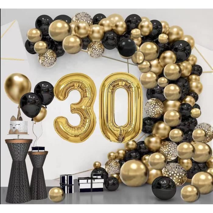 deco-anniversaire-30-ans-arche-ballon-anniversaire-noir-or-d-coration