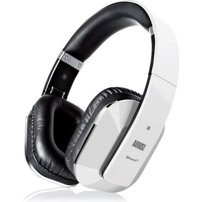 Casque Bluetooth - AUGUST - EP650 - Low Latency - Micro - 15H Batterie - Pliable - NFC