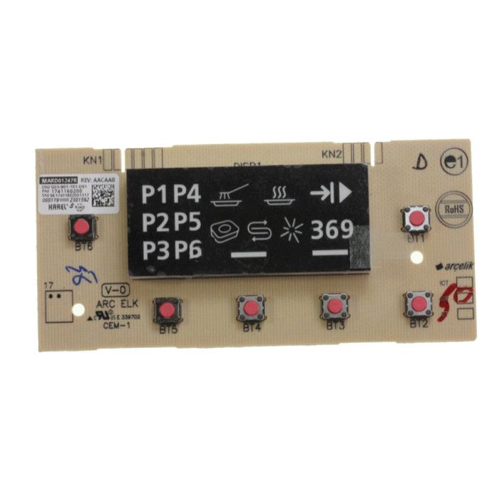 Carte électronique module daffichage Lave-vaisselle 1741160200 BEKO VALBERG ESSENTIEL B