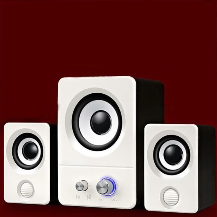 Mini Enceintes Goeco Pour Ordinateur - Stéréo Bureau Avec Lumière, Neuves