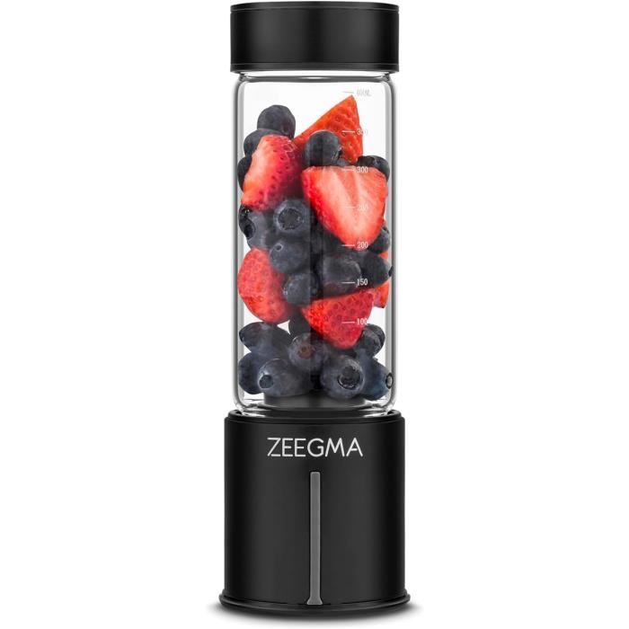 Mixeur Blender, Mixeur Portable 500 Ml, Blender Smoothie, Mini Mixeur Mini Blender Presse-agrumes Rechargeable Par USB Avec 12 Lames, Sans BPA, Pour Shakes Smoothies Fruits Famille Sports Voyages