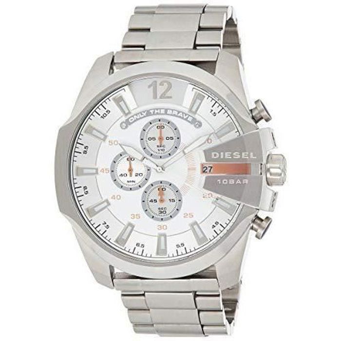 Diesel DZ4328 Montre Homme Quartz Chronographe Bracelet Acier Inoxydable Argent Achat vente montre Homme Acier Cdiscount