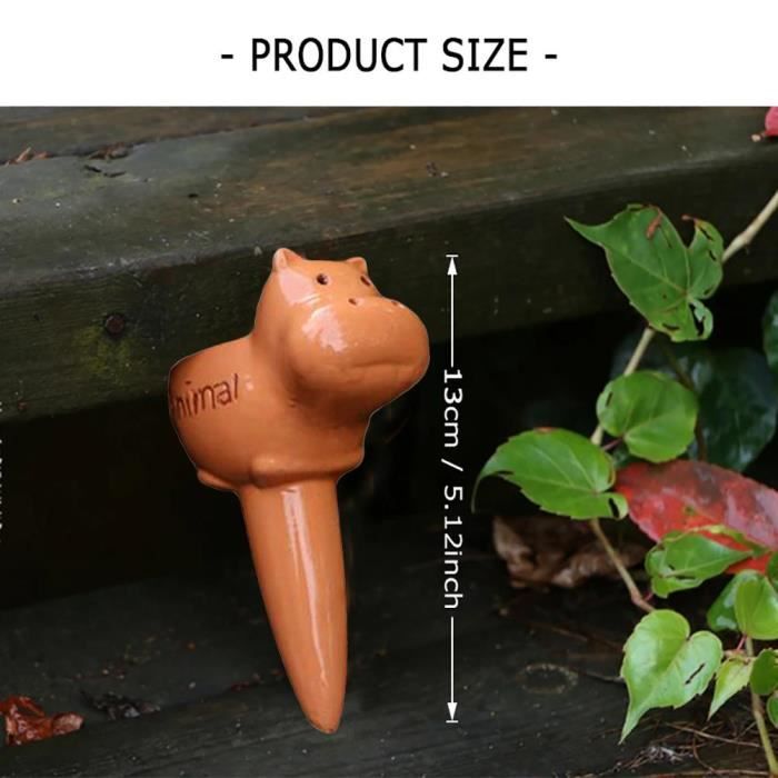 Pack De 4 Globes Arrosage Automatique Hérisson En Terre Cuite - Pour Plantes Intérieur Et Extérieur