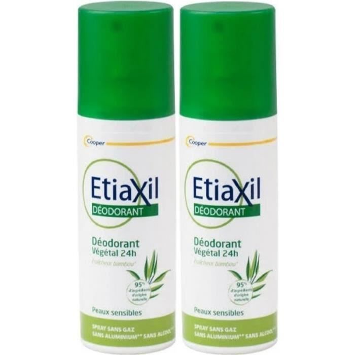 Etiaxil Déodorant Végétal 24h Spray Lot de 2 x 100ml Cdiscount Au