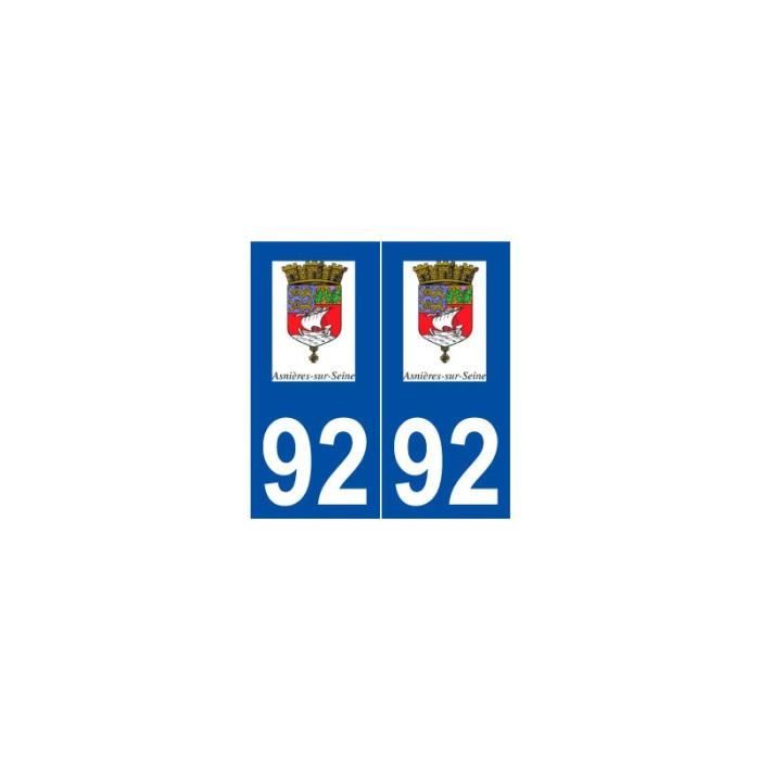 92 Asnieres Sur Seine Logo Autocollant Plaque Stickers Ville Angles Arrondis Arrondis Achat Vente Decoration Vehicule 92 Asnieres Sur Seine Logo Cdiscount