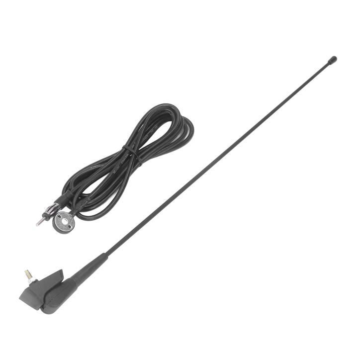 JIE Antenne stéréo de voiture Antenne d'autoradio en caoutchouc FM AM  remplacement d'antenne de mât pour 205 206 306 - Cdiscount Auto