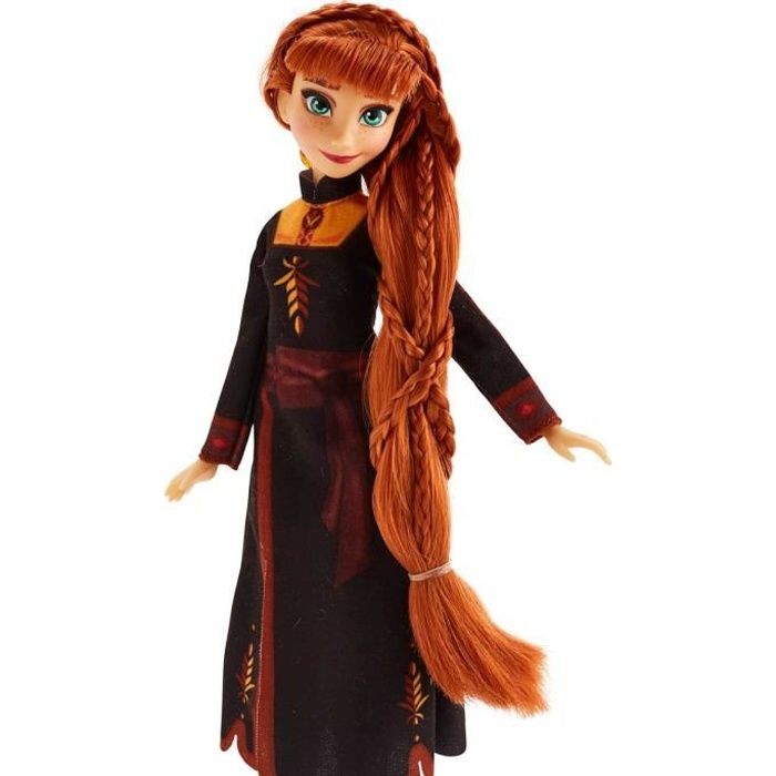 Mattel - Poupée Disney Anna - La Reine des Neiges avec accessoires