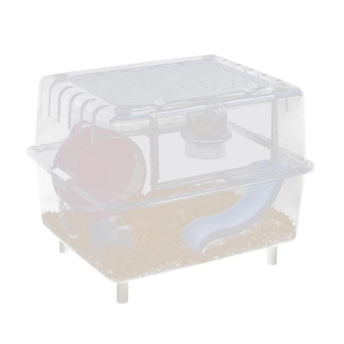 Comparer les prix de Cage transparente avec toboggans pour hamster - HUOLE - 43*35*35cm - Blanc - PET haute transparence