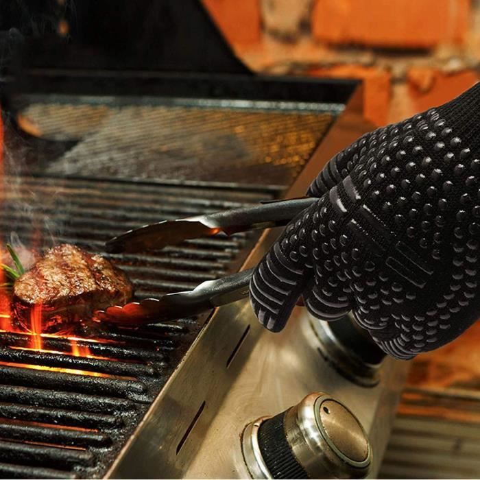 Gants de barbecue Gants de cuisson pour barbecue 500℃ F résistant à la  chaleur