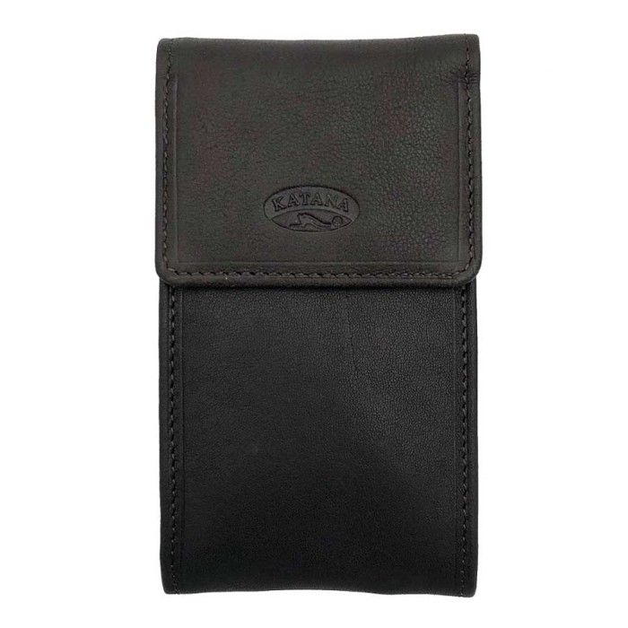 Porte-cartes / étui à Passeport Katana En Cuir De Vachette - Chocolat