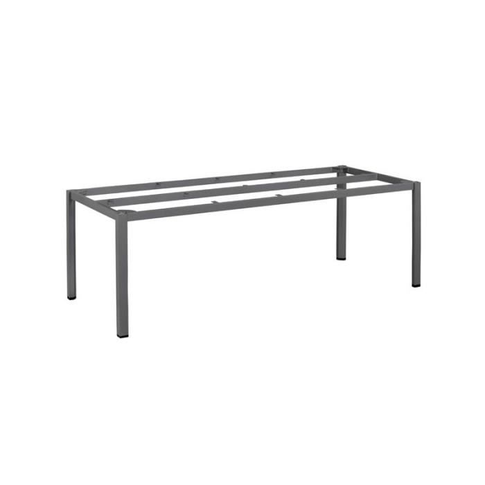 Table modulaire Kettler 220 x 95 cm Pied carré anthracite HPL