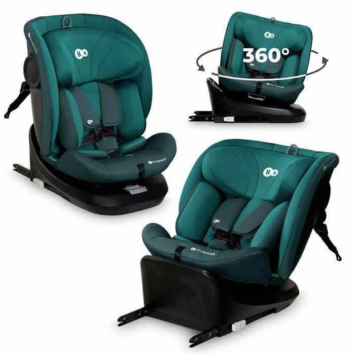 Siège Auto Kinderkraft I-GROW i-Size 40-150 cm ISOFIX pivotant 360° avec TOP TETHER Vert