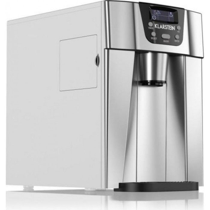 Machine à glaçons - Klarstein - LED - 12kg en 24h - Machine à glace - Fabrication en 6-10 min - Ice maker - Silencieux - 2L - Gris