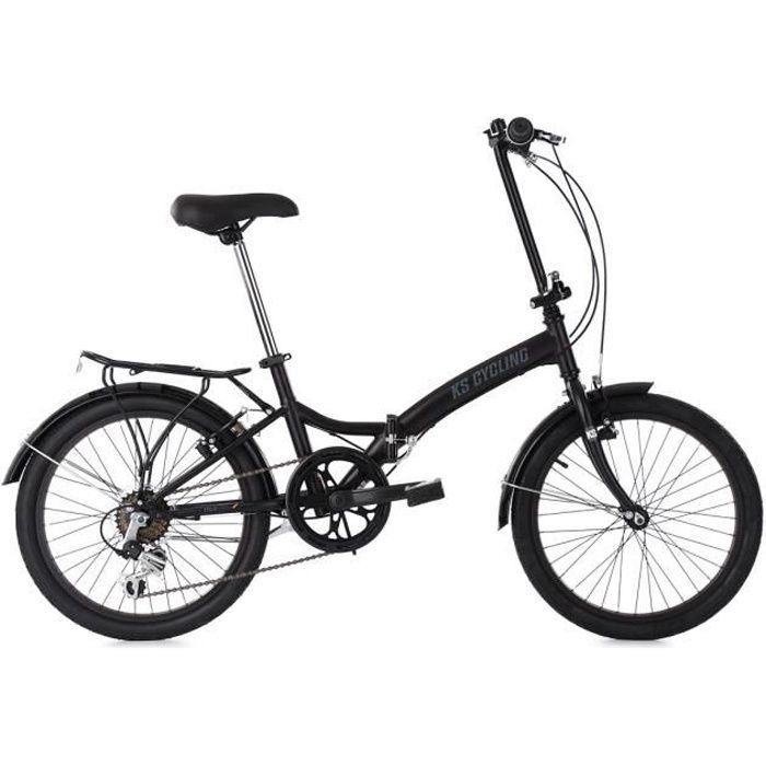 V lo pliant 20 FOLDTECH noir 6 vitesses KS Cycling Cdiscount Sport