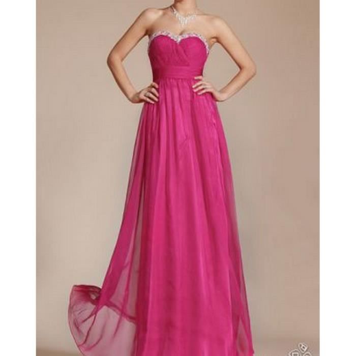 robe rose fushia longue