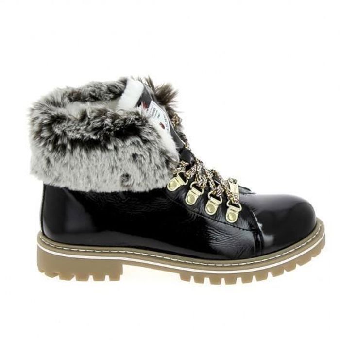 Bottines Femmes LES TROPÉZIENNES Lacen Noir Vernis Chaussures