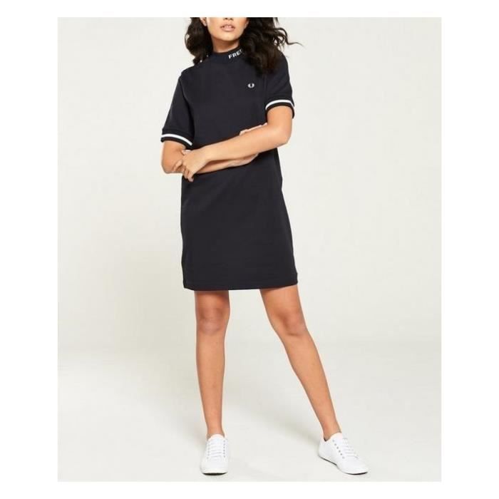 Robe Fred Perry Col Haut noir. D6103 102. Noir NOIR Cdiscount
