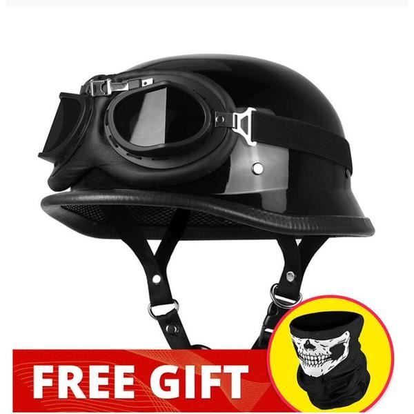 Retro 3//4 Moto Chopper Cruiser Biker Pilot Crash Casque Casques ECE Certifié Avec Lunettes Pare-Soleil A,S Casques De Moto Jet Vintage À Visage Ouvert Pour Hommes Et Femmes Route 66