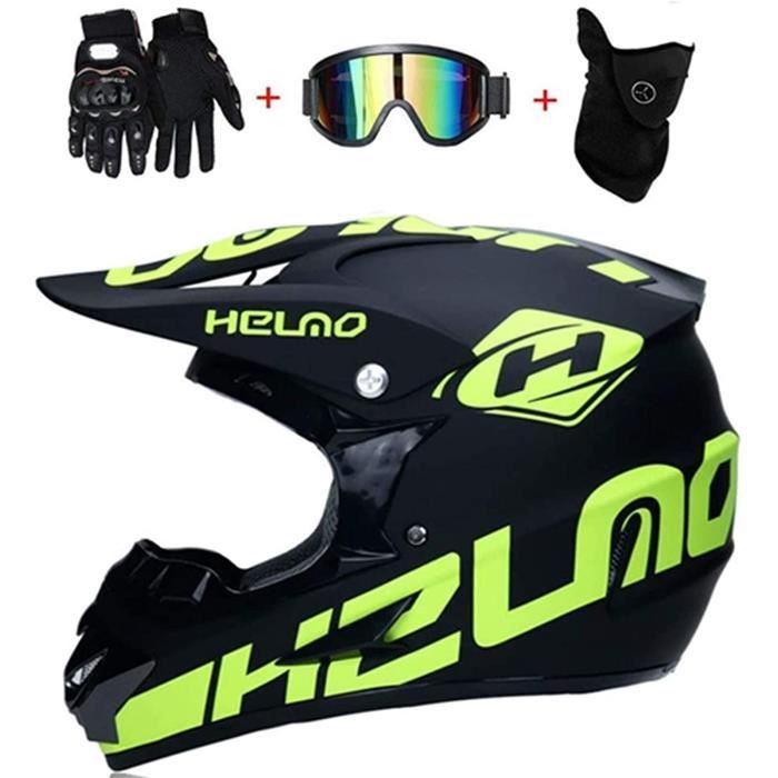 RUMOCOVO® Casque de Moto, Casque VTT Intégral Homme Casque de Motocross ,  Casque Downhill pour Enfants Avec Lunettes-Gants-Masque - Cdiscount Auto