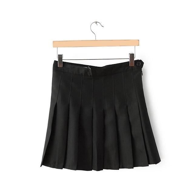 Jupe Mode femmes Sexy plissee Mini jupe ecole fille patineuse Tennis jupe taille haute evasee blanc rouge femme courte Type Black Blanc Cdiscount Pret a Porter
